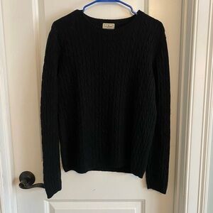 L.L. Bean Women's Classic Black Knit Sweater